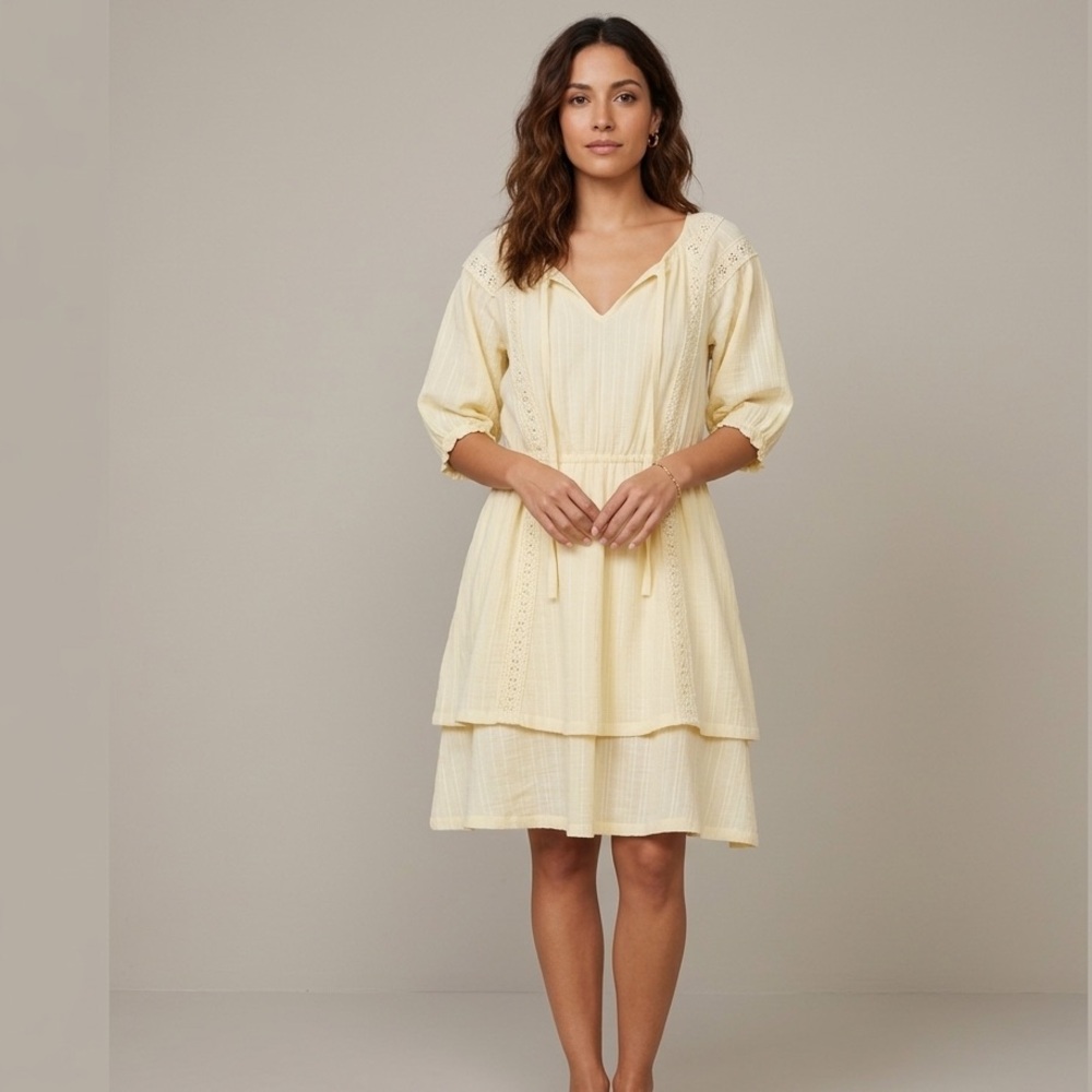 All in Favor Ruffle Cotton Summer Mini Dress